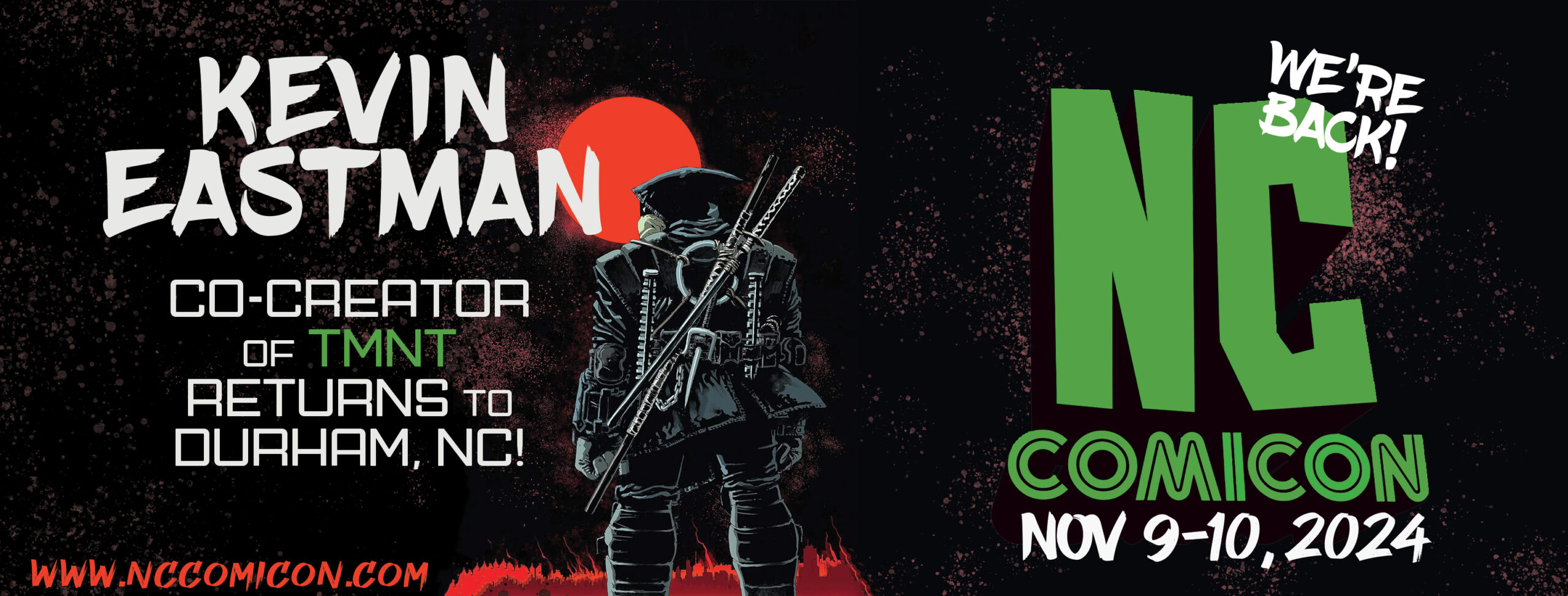 Kevin Eastman returns to NC Comicon Nov 9-10, 2024.