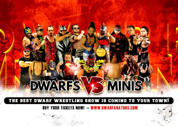 Dwarfs vs Minis wrestling show in Durham NC.